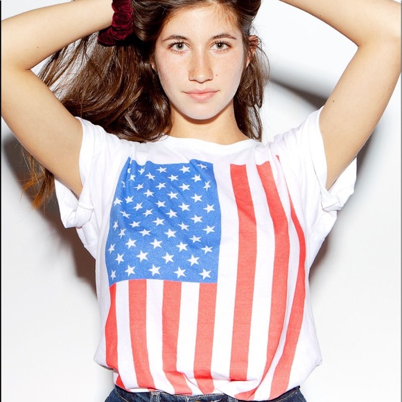 American Apparel | XS | Born in the USA tee - Picture 1 of 6